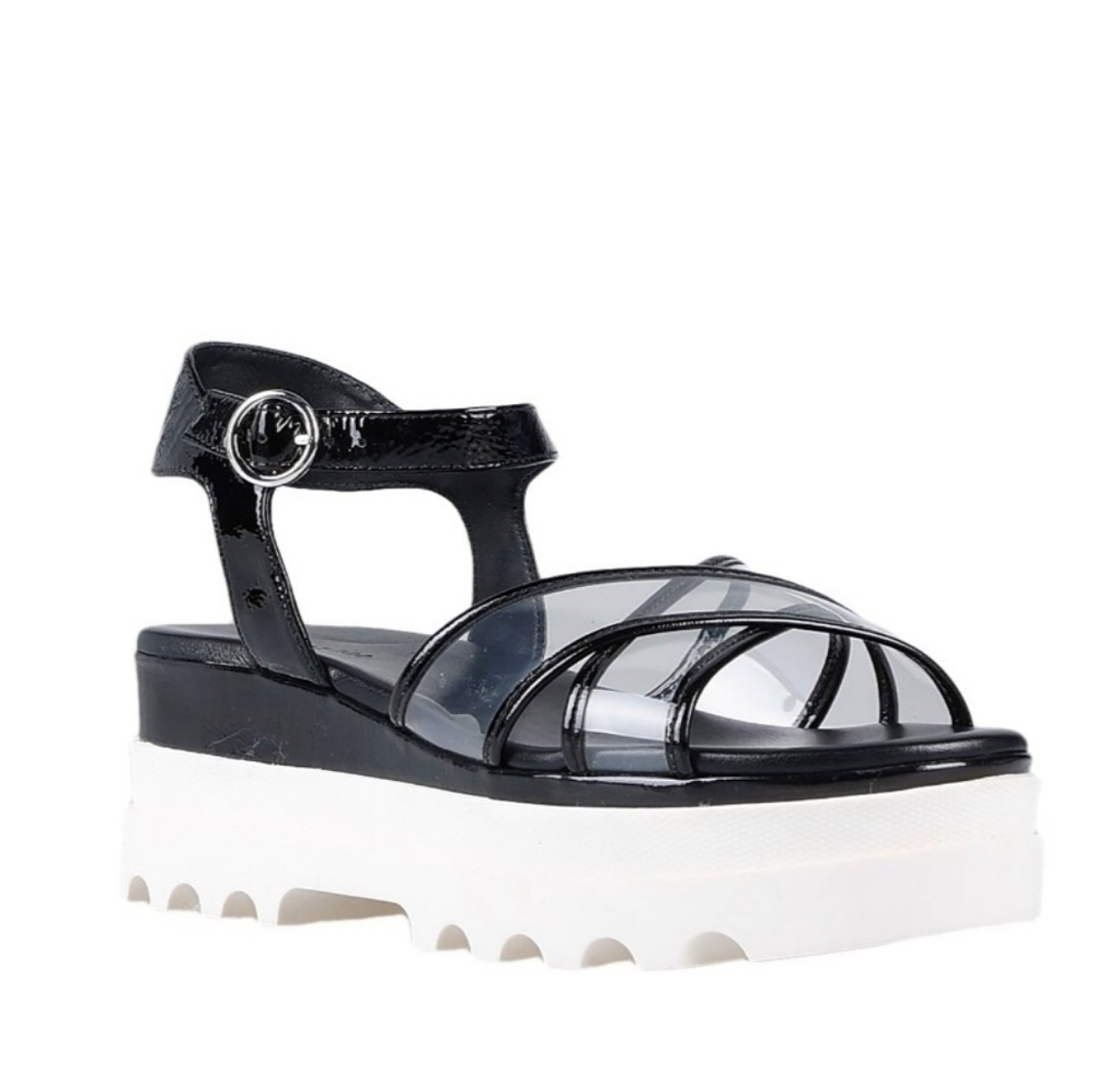 What For Black and White Sandals